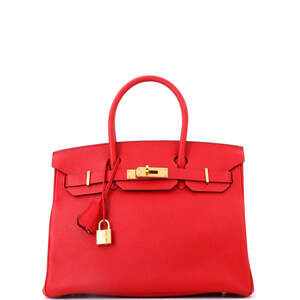 Hermes Birkin 30 Red Epsom with Gold Hardware